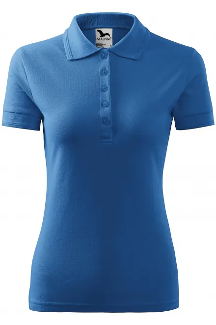 Damen elegantes Poloshirt - hellblau, S