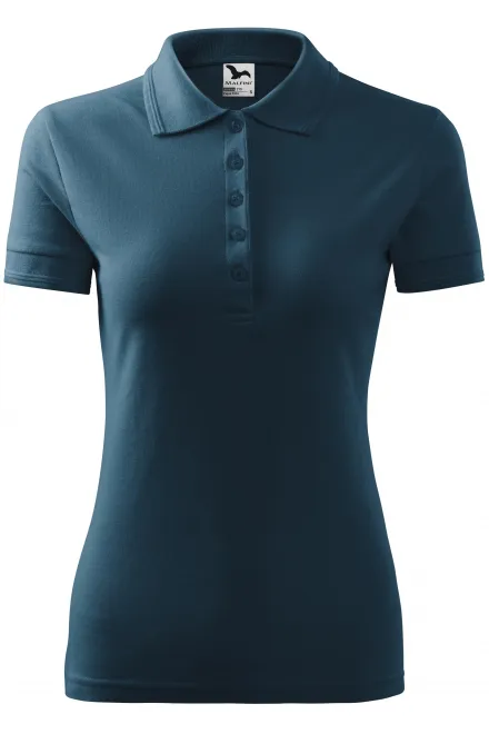 Damen elegantes Poloshirt - dunkelblau, S