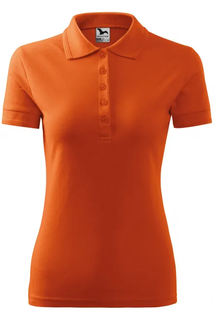 Damen elegantes Poloshirt - orange, S