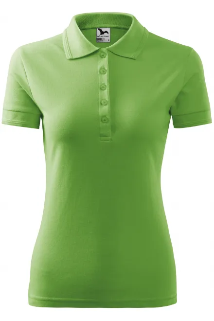 Damen elegantes Poloshirt - erbsengrün, S