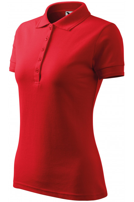 Damen elegantes Poloshirt, rot, Damen-Poloshirts