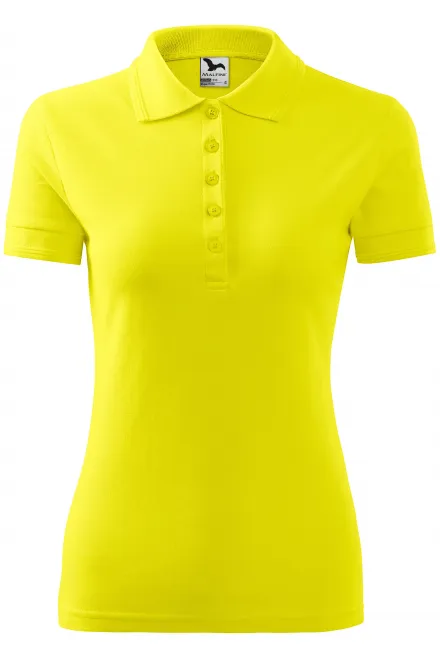 Damen elegantes Poloshirt - zitronengelb, S