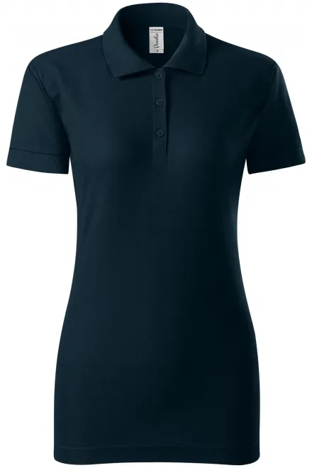 Damen eng anliegendes Poloshirt - dunkelblau, S