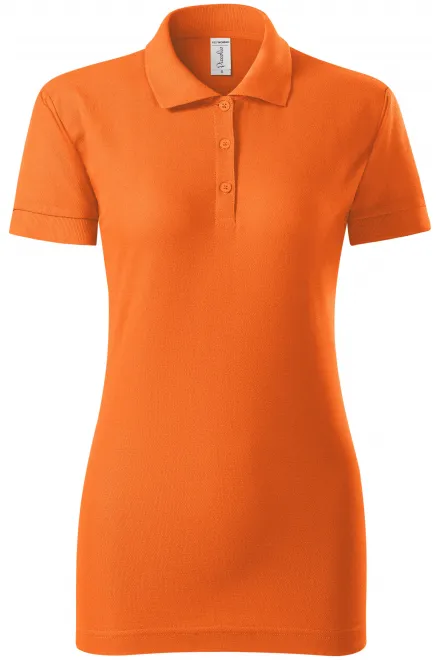 Damen eng anliegendes Poloshirt - orange, S