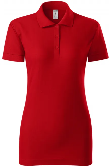 Damen eng anliegendes Poloshirt - rot, S