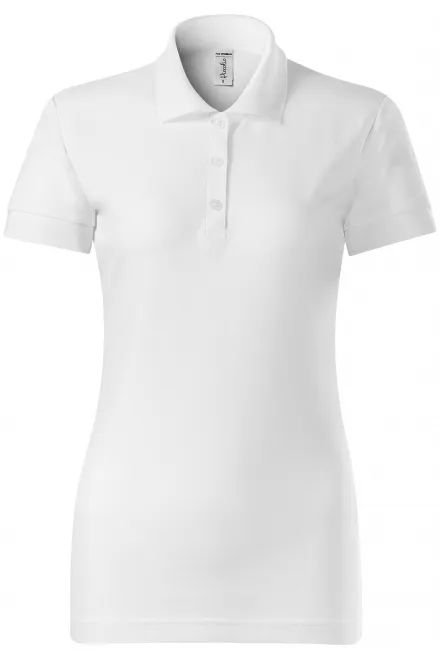 Damen eng anliegendes Poloshirt - weiß, S