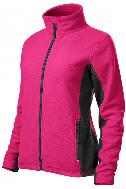 Damen Fleece-Kontrastjacke, lila, rosa Sweatshirts