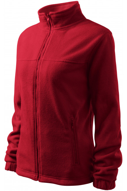 Damen Fleecejacke, marlboro rot, Sweatshirts mit Reißverschluss