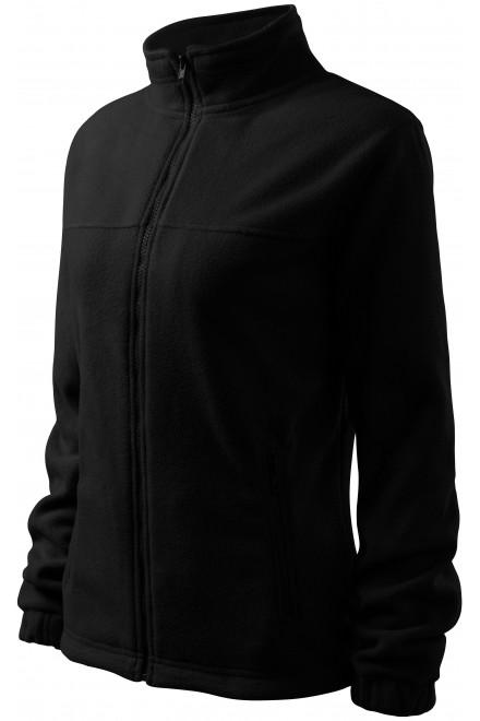 Damen Fleecejacke, schwarz, Sweatshirts mit Reißverschluss