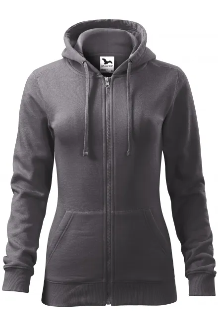 Damen Hoodie mit Kapuze - stahlgrau, M