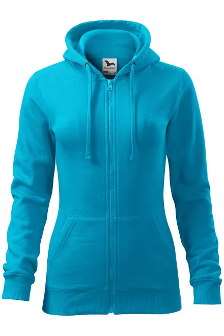 Damen Hoodie mit Kapuze - türkis, M