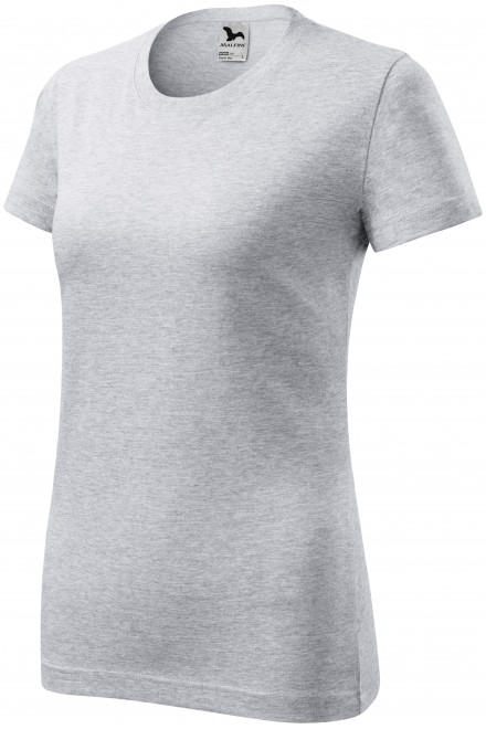 Damen klassisches T-Shirt, hellgrauer Marmor, T-Shirts mit kurzen Ärmeln