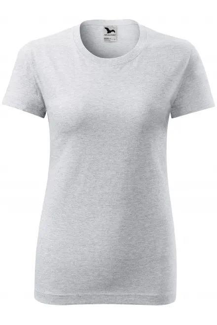 Damen klassisches T-Shirt - hellgrauer Marmor, S
