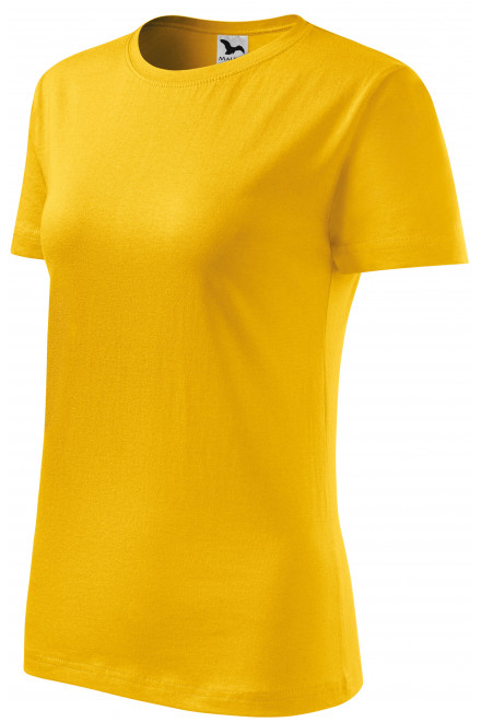 Damen klassisches T-Shirt, gelb, T-Shirts mit kurzen Ärmeln