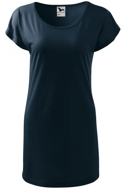 Damen langes T-Shirt/Kleid - dunkelblau, M