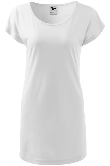 Damen langes T-Shirt/Kleid - weiß, M