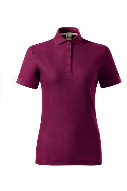 Damen-Poloshirt aus Bio-Baumwolle - fuchsie, L