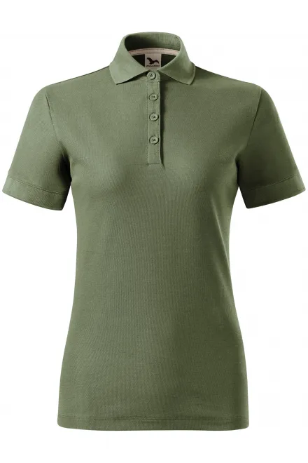 Damen-Poloshirt aus Bio-Baumwolle - khaki, L
