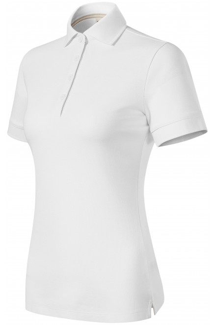 Damen-Poloshirt aus Bio-Baumwolle, weiß, Damen-T-Shirts