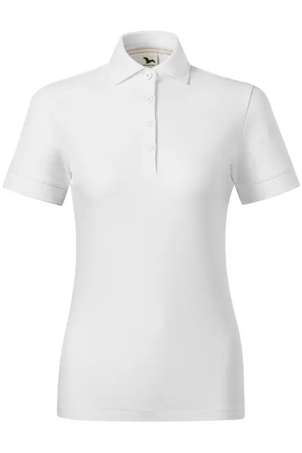 Damen-Poloshirt aus Bio-Baumwolle - weiß, L