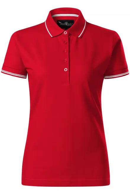 Damen Poloshirt mit kurzen Ärmeln - formula red, S