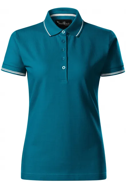 Damen Poloshirt mit kurzen Ärmeln - petrol blue, S