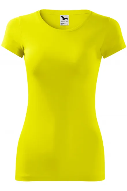 Damen Slim Fit T-Shirt - zitronengelb, M