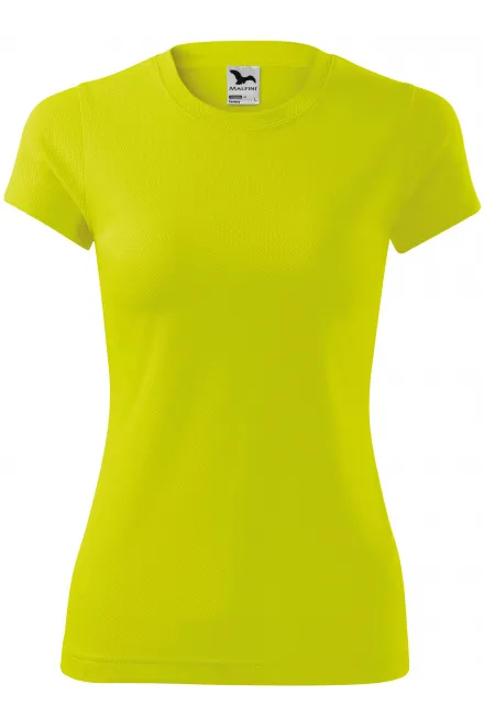 Damen Sport T-Shirt - Neon Gelb, XS