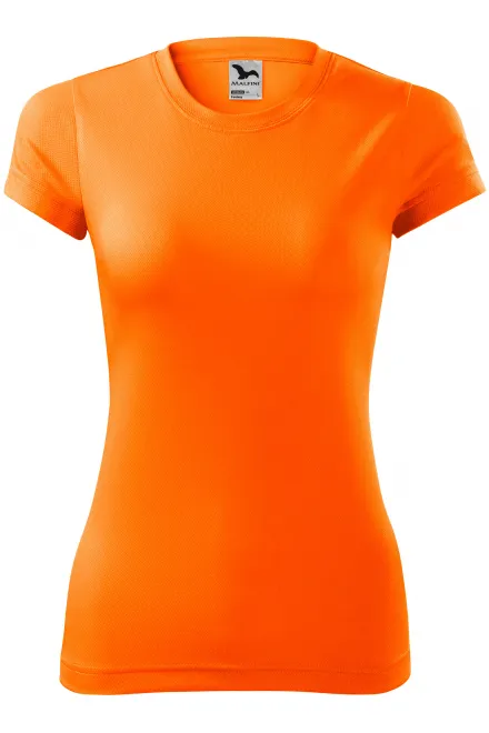 Damen Sport T-Shirt - neon orange, XS