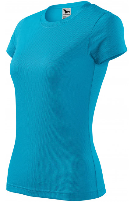 Damen Sport T-Shirt, türkis, blaue T-Shirts