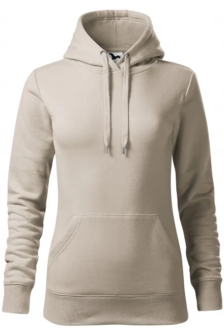 Damen Sweatshirt mit Kapuze ohne Reißverschluss - eisgrau, XS