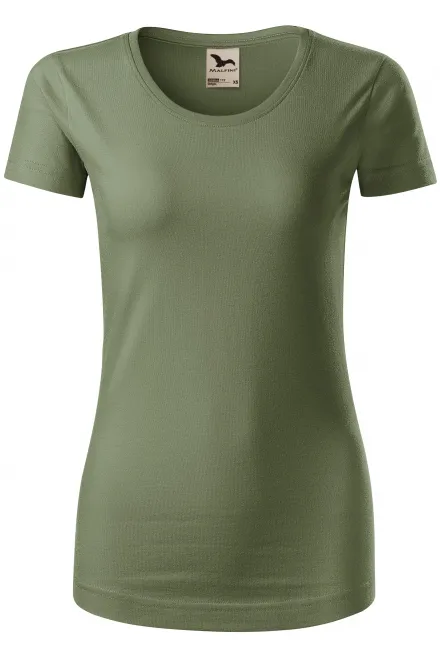 Damen T-Shirt, Bio-Baumwolle - khaki, M