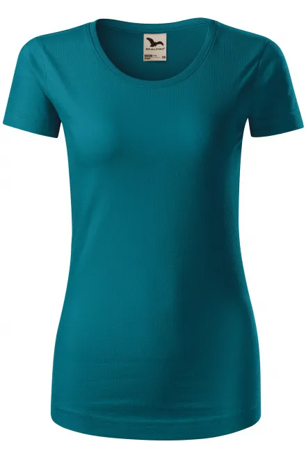 Damen T-Shirt, Bio-Baumwolle - petrol blue, M