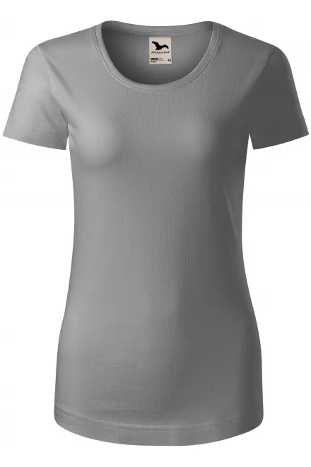 Damen T-Shirt, Bio-Baumwolle - altes Silber, M