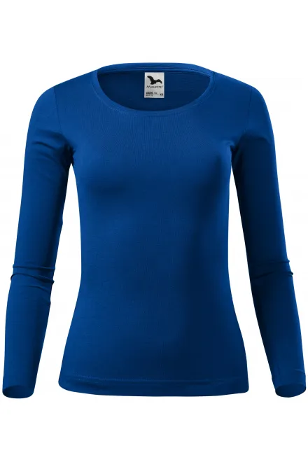 Damen T-Shirt mit langen Ärmeln - königsblau, XS