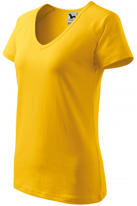 Damen T-Shirt mit Raglanärmel, gelb, T-Shirts