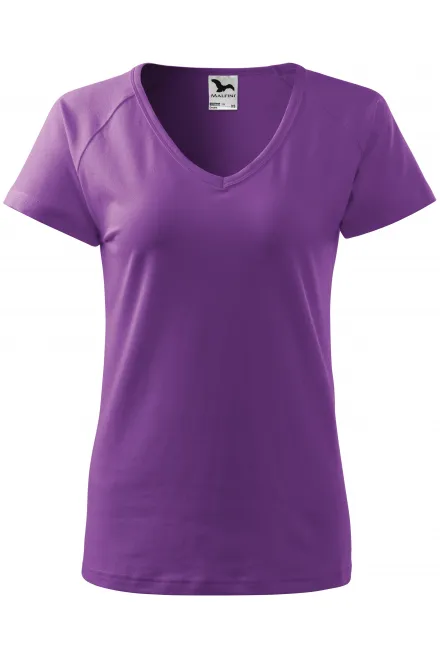 Damen T-Shirt mit Raglanärmel - lila, L