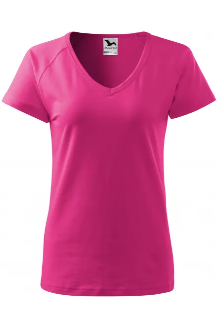 Damen T-Shirt mit Raglanärmel - lila, L