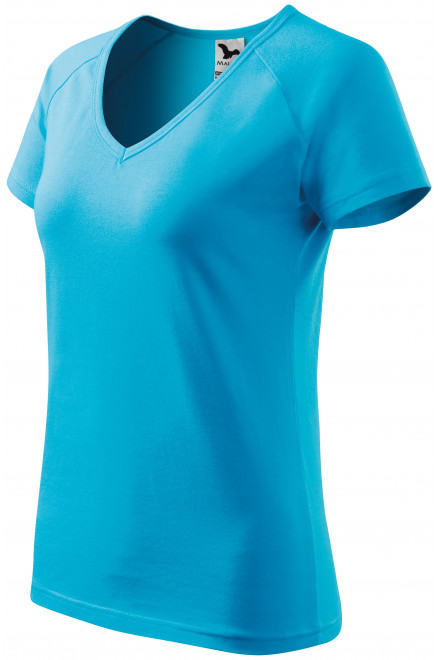 Damen T-Shirt mit Raglanärmel, türkis, T-Shirts