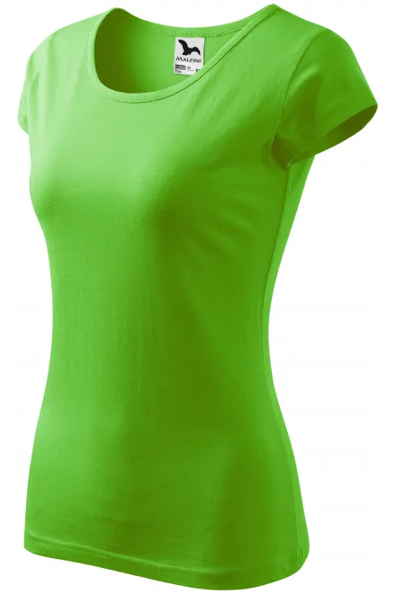 Damen T-Shirt mit sehr kurzen Ärmeln, Apfelgrün