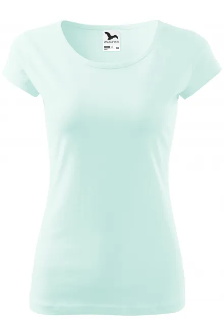 Damen T-Shirt mit sehr kurzen Ärmeln - eisgrün, XS