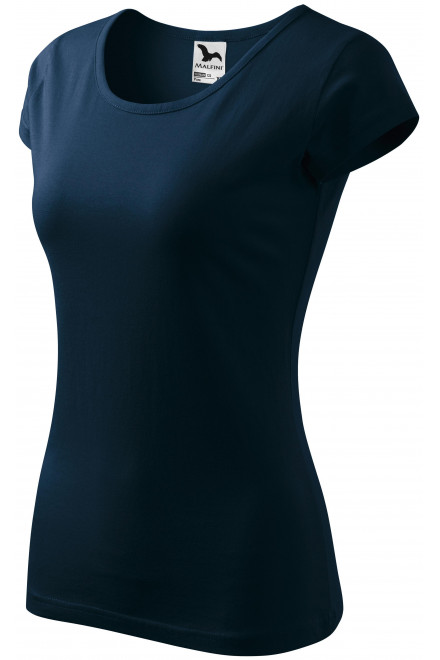 Damen T-Shirt mit sehr kurzen Ärmeln, dunkelblau, blaue T-Shirts