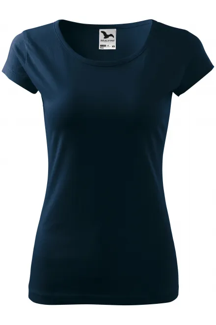 Damen T-Shirt mit sehr kurzen Ärmeln - dunkelblau, XS