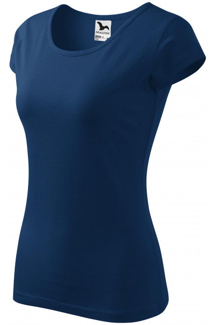 Damen T-Shirt mit sehr kurzen Ärmeln, Mitternachtsblau, T-Shirts