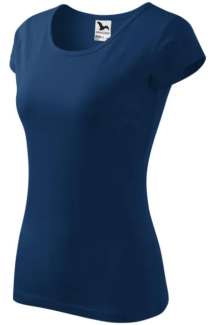Damen T-Shirt mit sehr kurzen Ärmeln, Mitternachtsblau