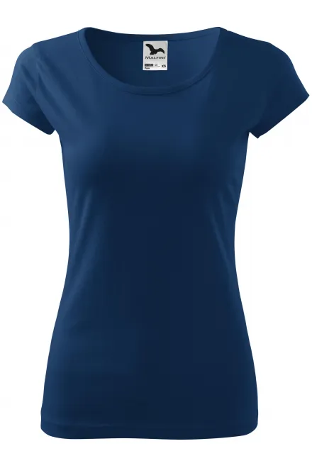 Damen T-Shirt mit sehr kurzen Ärmeln - Mitternachtsblau, XS