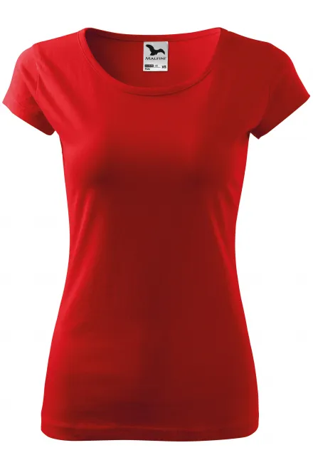 Damen T-Shirt mit sehr kurzen Ärmeln - rot, XS