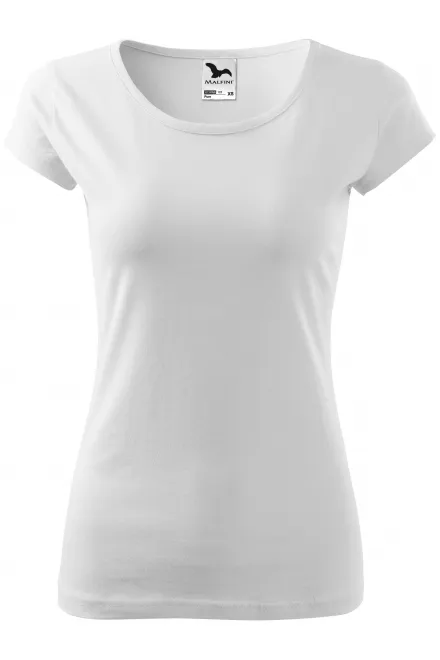 Damen T-Shirt mit sehr kurzen Ärmeln - weiß, XS