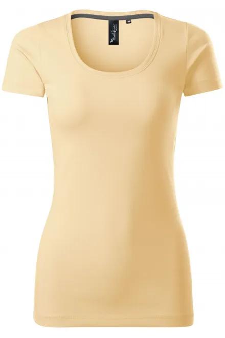 Damen T-Shirt mit Ziernähten - vanille, L