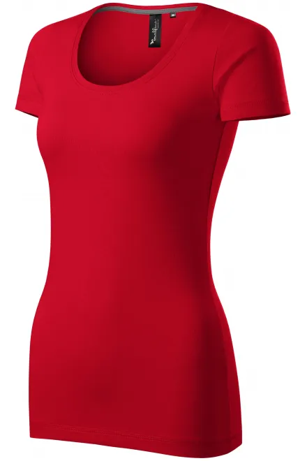 Damen T-Shirt mit Ziernähten, formula red